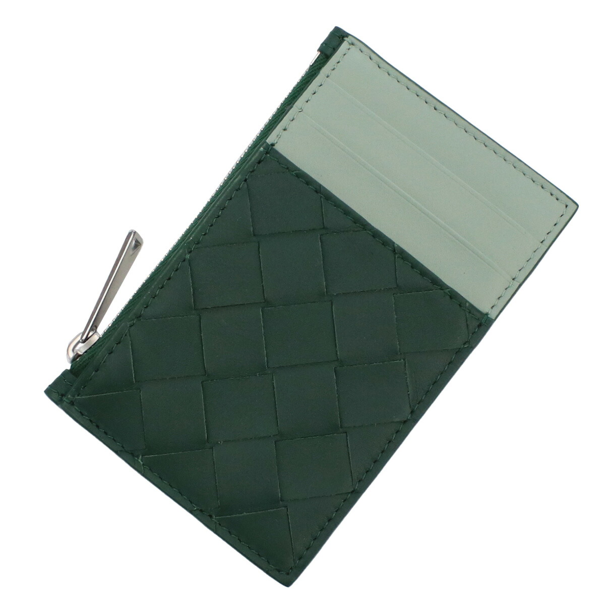 ボッテガ・ヴェネタ コインケース メンズ BOTTEGA VENETA カーフレザー イタリア 679802 グリーン系 財布 小銭入れ 小さい ブランド 高級 おしゃれ プレゼント 実用的