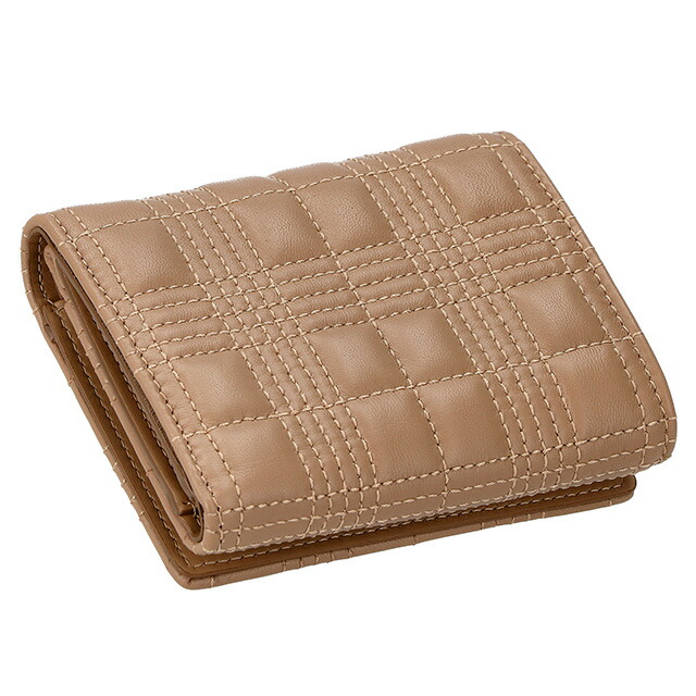 バ－バリ－ 三つ折り財布 レディース ブランド BURBERRY 8054375 ベージュ ウォレット 高級 おしゃれ プレゼント 実用的