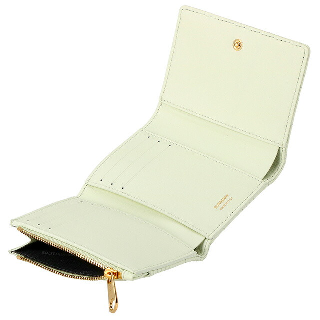 バ－バリ－ 三つ折り財布 レディース ブランド BURBERRY 8055217 ピスタチオ ウォレット 高級 おしゃれ プレゼント 実用的