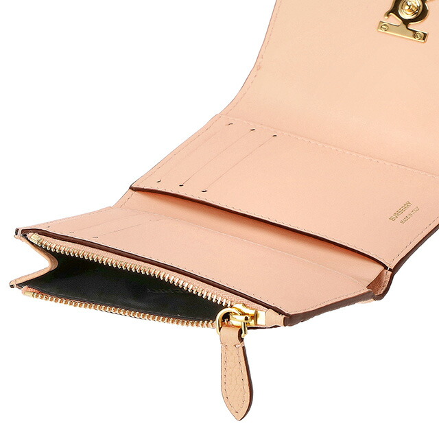バ－バリ－ 三つ折り財布 レディース ブランド BURBERRY 8055219 ライトピンク ウォレット 高級 おしゃれ プレゼント 実用的