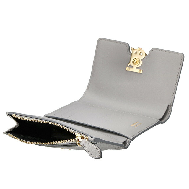 バ－バリ－ 三つ折り財布 レディース ブランド BURBERRY 8070433 グレー ウォレット 高級 おしゃれ プレゼント 実用的