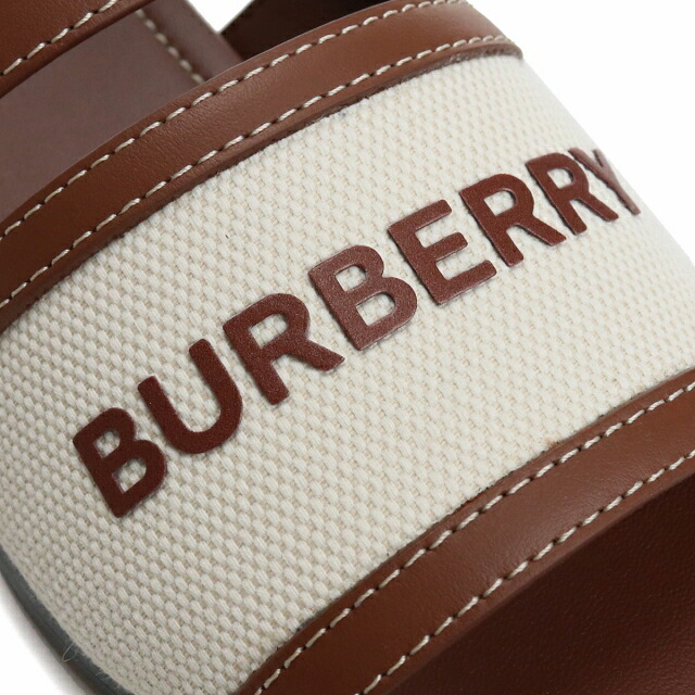 バーバリー サンダル レディース BURBERRY レザー コットン イタリア 8042631 TAN ブラウン系 小物 選べるモデル