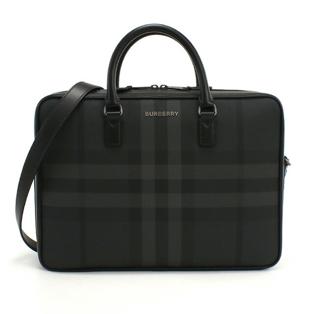 バーバリー ブリーフケース メンズ BURBERRY ルーマニア 8065338 CHARCOAL グレー系 バッグ 軽量 A4 ノートpc ブランド 高級 おしゃれ プレゼント 男性 実用的 かっこいい