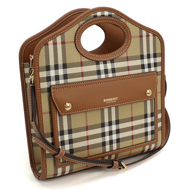 バーバリー ハンドバッグ レディース ブランド BURBERRY 8066166 BRIAR BROWN バッグ 軽量 小さめ 手提げ 高級 おしゃれ プレゼント 女性 実用的 かわいい