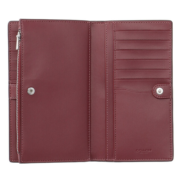 コーチ 長財布 メンズ レディース ブランド COACH C8329 SVC0X ブライトバイオレット ピンク ウォレット 高級 おしゃれ プレゼント 実用的