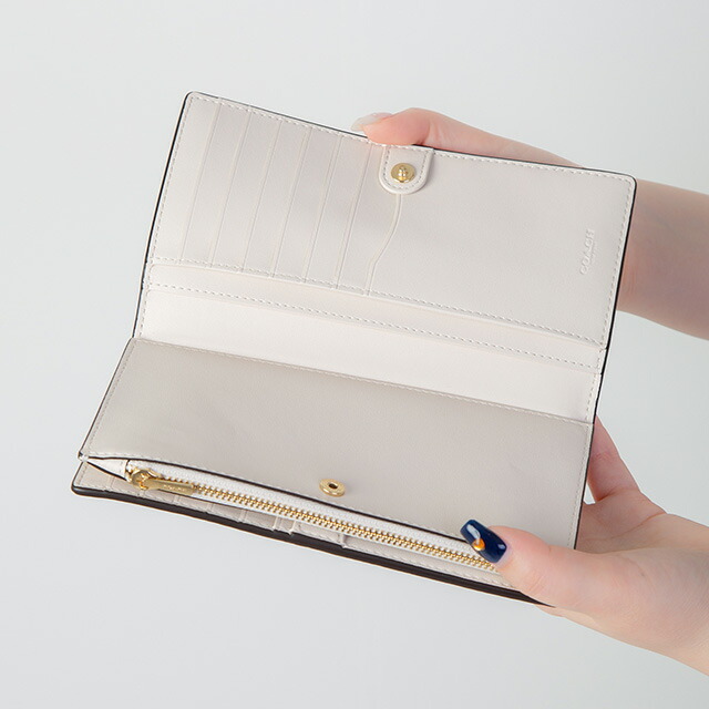 コーチ 長財布 メンズ レディース ブランド COACH シグネチャー C8714 IMDQC ライトベージュ ウォレット 高級 おしゃれ プレゼント 実用的
