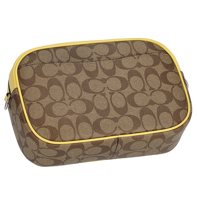 コーチ ショルダーバッグ メッセンジャーバッグ 2way ハンドバッグ レディース アウトレット ブランド COACH シグネチャー CA547 SVWGW ベージュ/イエロー 斜めがけ 高級 おしゃれ プレゼント 女性 実用的 かわいい