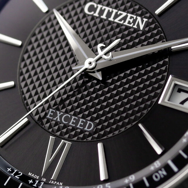 シチズン エクシード 世界最薄 光発電エコ・ドライブ電波時計 ダイレクトフライト 薄型 光発電エコドライブ電波 腕時計 ブランド メンズ チタン 電波ソーラー CITIZEN EXCEED CB1140-61E アナログ ブラック 黒 日本製