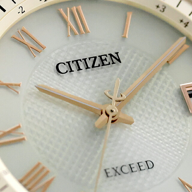 シチズン エクシード ダイレクトフライト エコ・ドライブ電波 腕時計 ブランド メンズ チタン 電波ソーラー CITIZEN EXCEED CB1145-67A アナログ シャンパンゴールド 日本製 高級 おしゃれ 防水 プレゼント 男性 実用的