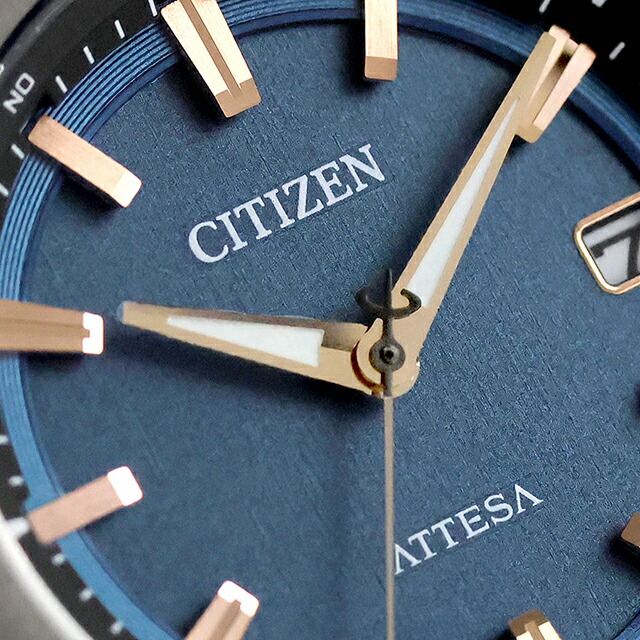 シチズン アテッサ ダイレクトフライト ACT Line エコ・ドライブ電波 腕時計 ブランド メンズ チタン 電波ソーラー CITIZEN ATTESA CB3045-61L アナログ ブルー ブラック 黒 日本製 高級 おしゃれ 防水 文字盤 大きい プレゼント 男性 実用的