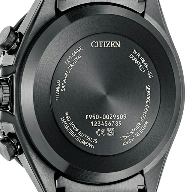 シチズン アテッサ ダブルダイレクトフライト アクトライン ブラックチタニウムシリーズ 光発電エコドライブGPS衛星電波 腕時計 ブランド メンズ チタン クロノグラフ ソーラー CITIZEN ATTESA CC4059-64L アナログ ネイビー ブラック 黒 日本製