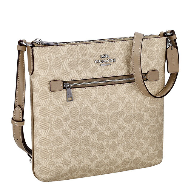 コーチ ショルダーバッグ メッセンジャーバッグ レディース アウトレット ブランド COACH CCQ27 SVPWH ライトベージュ 斜めがけ 高級 おしゃれ プレゼント 女性 実用的 かわいい