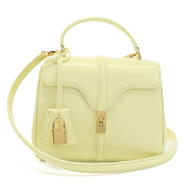 セリーヌ ハンドバッグ レディース CELINE レザー イタリア 19798 YELLOW イエロー系 バッグ 軽量 小さめ 手提げ ブランド 高級 おしゃれ プレゼント 女性 実用的 かわいい