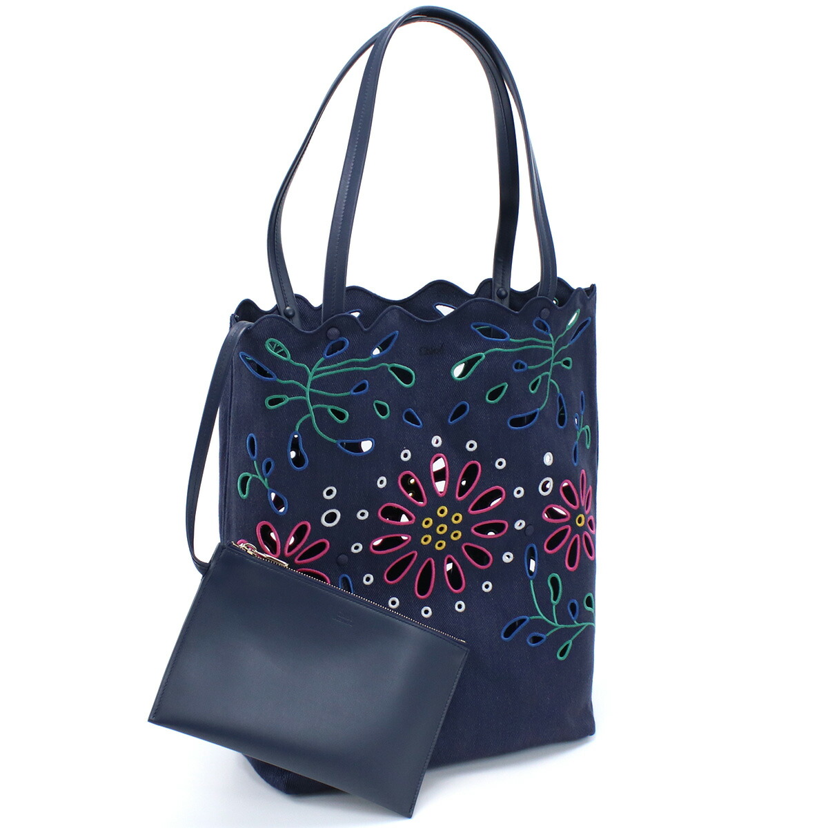 クロエ トートバッグ レディース CHLOE リネン イタリア CHC22SS492G24 NAVY ネイビー系 バッグ 軽量 手提げ ブランド 高級 おしゃれ プレゼント 女性 実用的 かわいい