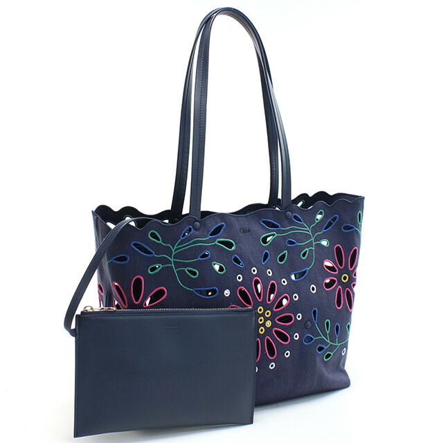 クロエ トートバッグ レディース CHLOE リネン イタリア CHC22SS493G24 NAVY ネイビー系 バッグ 軽量 手提げ ブランド 高級 おしゃれ プレゼント 女性 実用的 かわいい