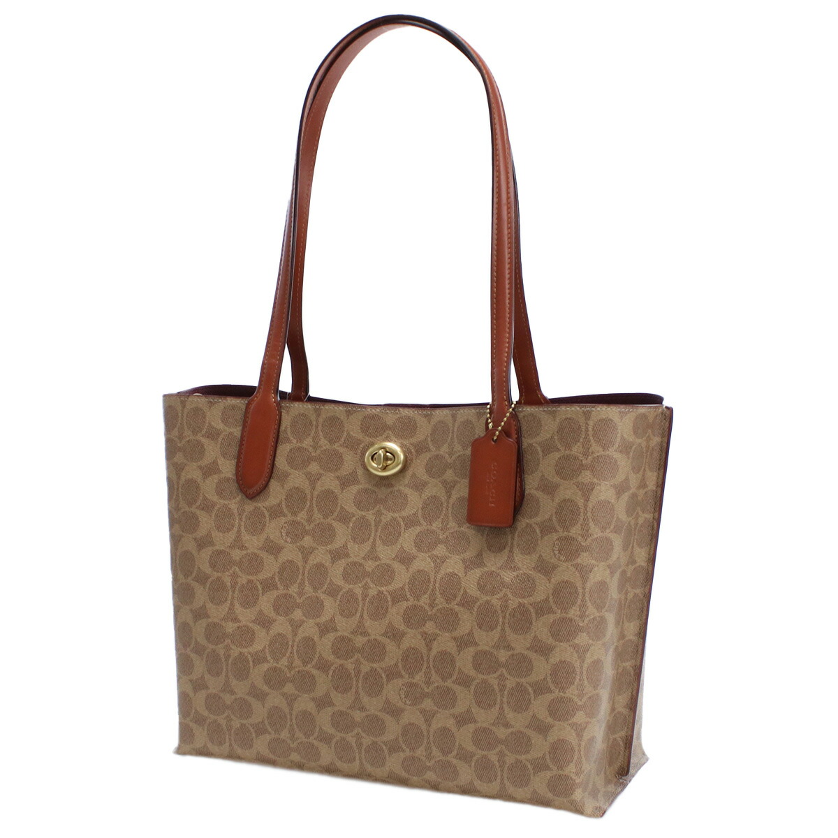 コーチ トートバッグ 2way ショルダー レディース COACH PVC カンボジア C0693 ブラウン系 バッグ 肩掛け 軽量 手提げ アウトレット ブランド バック 高級 かわいい コーチバッグ おしゃれ プレゼント 女性 実用的 鞄 A4 カバン 大容量