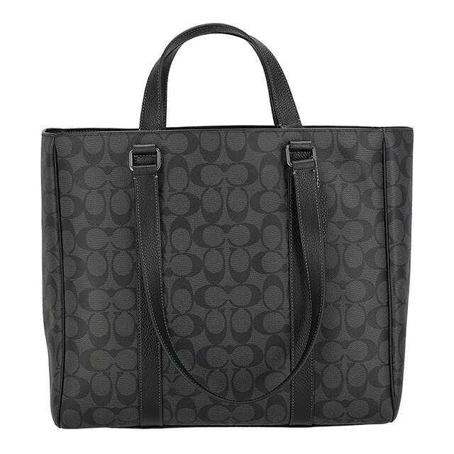 コーチ トートバッグ 2way ショルダー メンズ アウトレット ブランド COACH CR385 QBMI5 チャコール/ブラック 軽量 手提げ 高級 おしゃれ プレゼント 男性 実用的 かっこいい