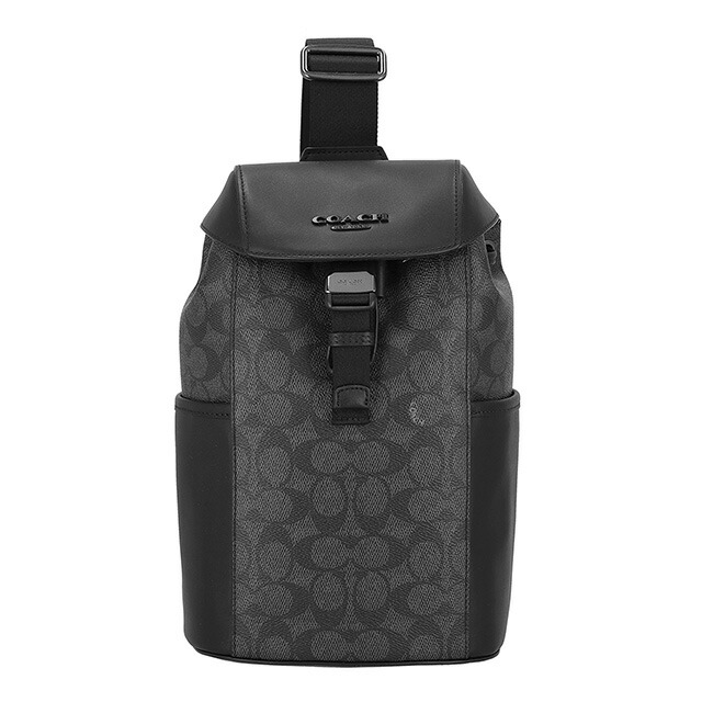 コーチ ボディバッグ ウエストポーチ メンズ アウトレット ブランド COACH CT712 QBMI5 チャコール/ブラック ショルダーバッグ 斜めがけ 軽量 小さめ 高級 おしゃれ プレゼント 男性 実用的 かっこいい