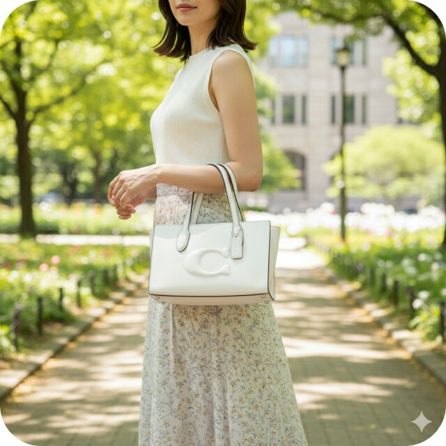 コーチ トートバッグ 2way ショルダーバッグ レディース アウトレット ブランド COACH CW492 SV HA チョーク ホワイト 軽量 手提げ 高級 おしゃれ プレゼント 女性 実用的 かわいい