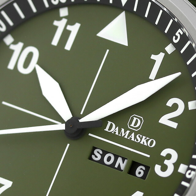 ダマスコ ハンティング 自動巻き 腕時計 メンズ DAMASKO DH3.0 N アナログ オリーブグリーン グリーン ドイツ製 ブランド おしゃれ 防水 プレゼント 男性 実用的