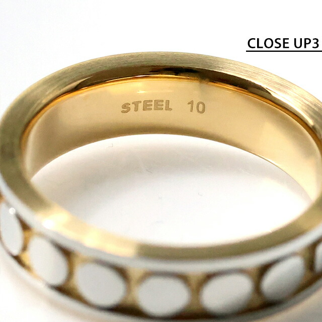 ディーゼル リング メンズ ブランド DIESEL ロゴ 2点セット シルバー ゴールド アクセサリー