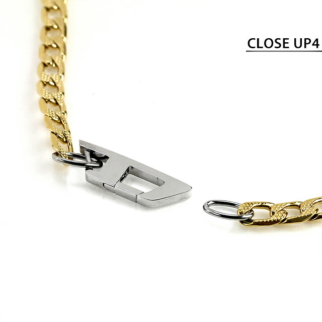 ディーゼル ネックレス メンズ レディース ブランド DIESEL チェーン ロゴ ゴールド アクセサリー