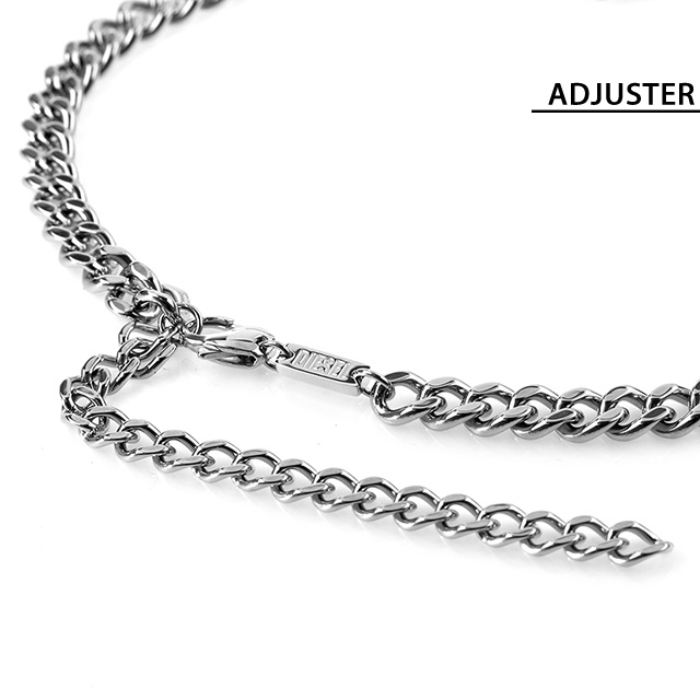 ディーゼル ネックレス ペンダント メンズ レディース DIESEL ステンレススチール DX1446040 シルバー レッド アクセサリー ジュエリー ブランド 高級 おしゃれ プレゼント 実用的 ペア