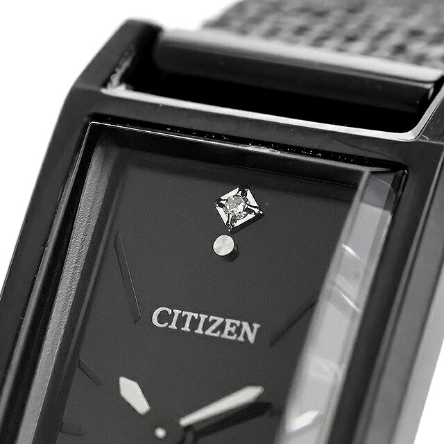 シチズン キー エコ・ドライブ 腕時計 ブランド レディース 数量限定 ダイヤモンド ソーラー CITIZEN Kii EG7048-56E アナログ ブラック 黒 おしゃれ 防水 軽い 華奢 かわいい プレゼント 女性 実用的