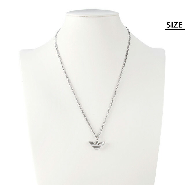 エンポリオ アルマーニ ネックレス EMPORIO ARMANI ペンダント ステンレススチール カーボンファイバー イーグル メンズ EGS2916040 シルバー アクセサリー ギフト プレゼント 実用的