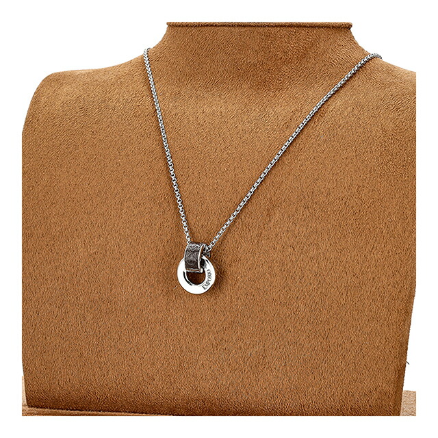 エンポリオ・アルマーニ ネックレス メンズ ブランド EMPORIO ARMANI EGS3134040 シルバー/ダークブラウン アクセサリー