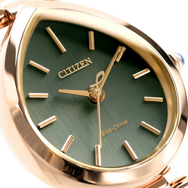 シチズン エル RAINELL Collection エコドライブ 腕時計 ブランド レディース ソーラー CITIZEN L EM1203-57X アナログ グレーグリーン ピンクゴールド おしゃれ 防水 軽い 華奢 かわいい プレゼント 女性 実用的