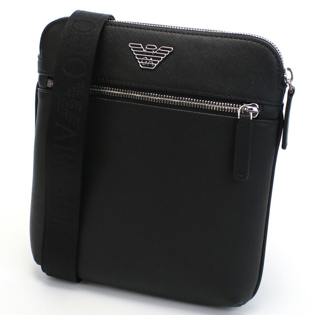 エンポリオ・アルマーニ 斜め掛けショルダーバッグ メンズ EMPORIO ARMANI ポリアミド ポリエステル Y4M185 BLACK ブラック バッグ 斜めがけ ブランド 高級 おしゃれ プレゼント 男性 実用的 かっこいい
