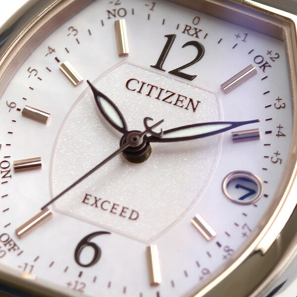 シチズン エクシード サクラピンク（R） エコドライブ電波 ES9342-50W CITIZEN 腕時計 ソーラー電波腕時計 ソーラー電波時計 チタン 時計 高級 ブランド おしゃれ 防水 軽い 華奢 かわいい プレゼント 女性 実用的