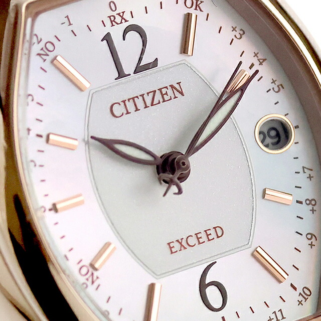シチズン エクシード サクラピンク（R） エコドライブ電波 ES9344-54W CITIZEN 腕時計 ソーラー電波腕時計 ソーラー電波時計 チタン 時計 高級 ブランド おしゃれ 防水 軽い 華奢 かわいい プレゼント 女性 実用的