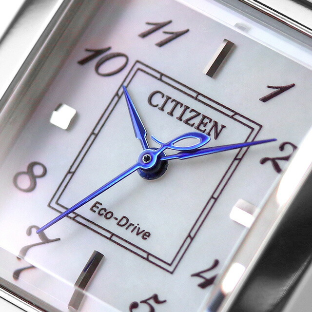 シチズン エル SQUARE Collection 光発電エコドライブ 腕時計 レディース ソーラー CITIZEN L EW5600-87D アナログ シェル ブランド おしゃれ 防水 軽い 華奢 かわいい プレゼント 女性 実用的