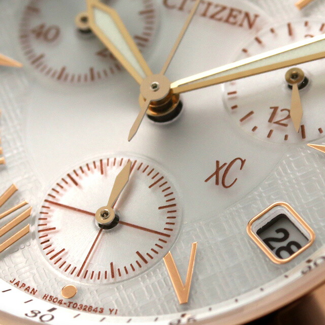 シチズン クロスシー ソーラー クロノグラフ FB1403-53A CITIZEN xC 腕時計 シルバー ピンクゴールド ブランド おしゃれ 防水 軽い 華奢 かわいい プレゼント 女性 実用的