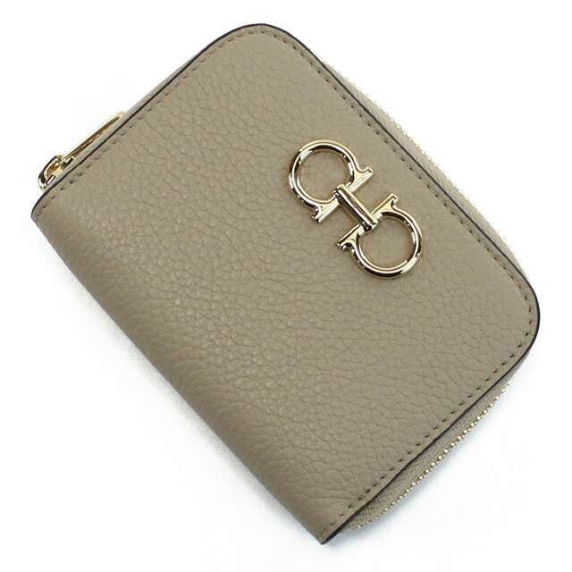 フェラガモ 小銭入れ レディース ブランド FERRAGAMO 22-0406 ベージュ 財布