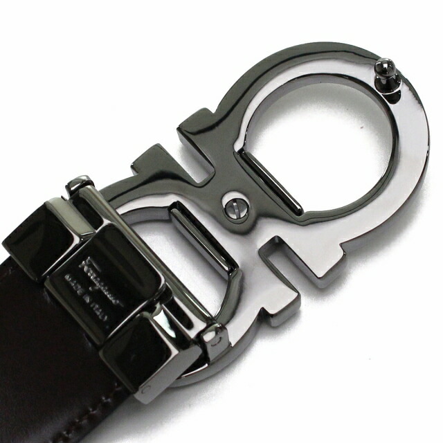 フェラガモ ベルト メンズ FERRAGAMO カーフ イタリア 67-9535 ブラック ブラウン系 小物 選べるモデル プレゼント 実用的