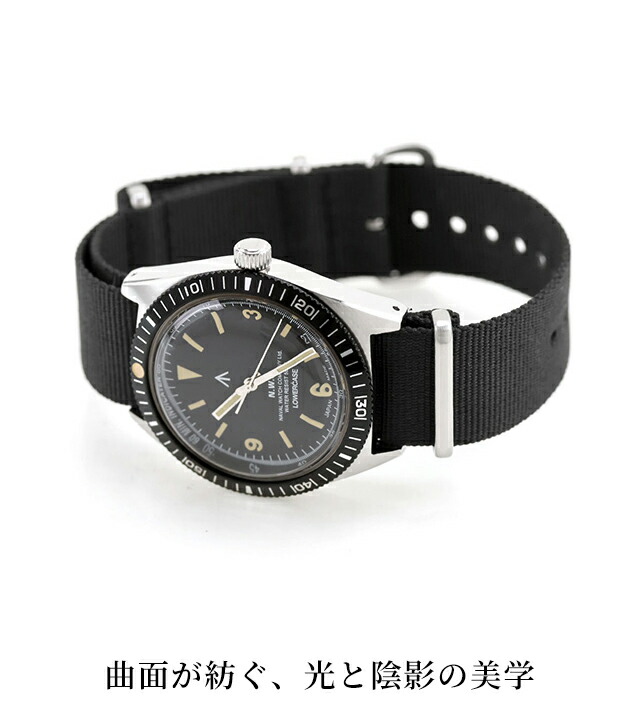 ナバルウォッチ Naval Watch Produced By LOWERCASE クォーツ 電池式 腕時計 ブランド メンズ NAVAL WATCH FRXB002 アナログ ブラック 黒 日本製 おしゃれ 防水 プレゼント 男性 実用的