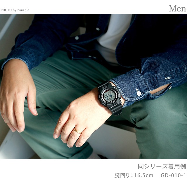 gショック ジーショック G-SHOCK GD-010 SERIES クォーツ 電池式 GD-010BEG-1 メンズ 腕時計 ブランド カシオ casio デジタル ブラック グリーン 黒 おしゃれ 防水 軽い プレゼント 男性 実用的