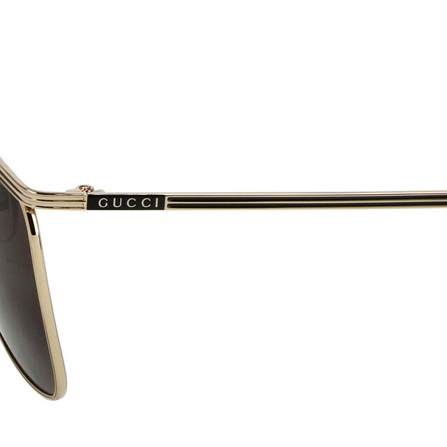 グッチ サングラス メンズ ブランド GUCCI GG0821S ゴールド／グレー