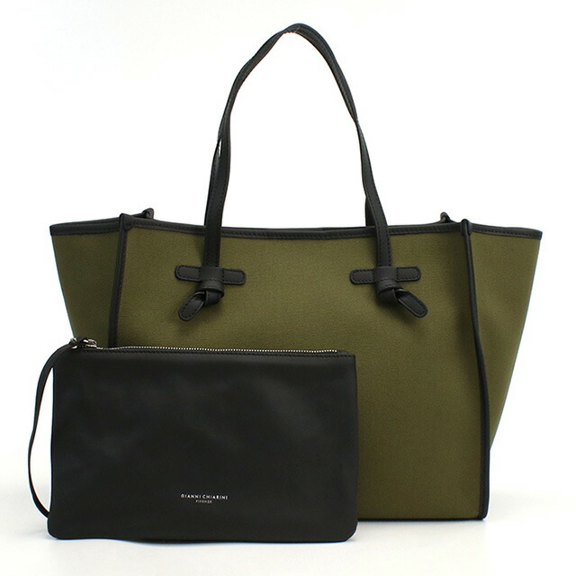 ジャンニ キアリーニ トートバッグ レディース GIANNI CHIARINI イタリア 6850 MILITARE-CORDA カーキ バッグ 軽量 手提げ ブランド 高級 おしゃれ プレゼント 女性 実用的 かわいい