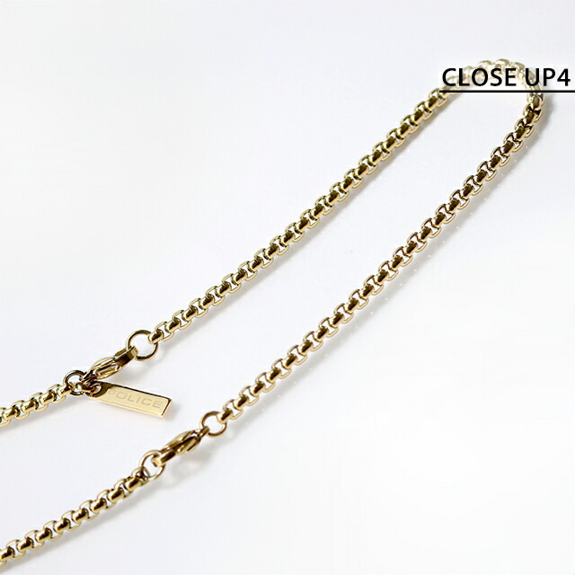 ポリス ネックレス メンズ ブランド POLICE STAMP プレート GN0038602 ゴールド アクセサリー