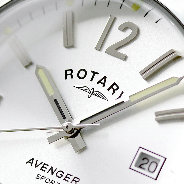 ロータリー AVENGER SPORT クオーツ 腕時計 メンズ 革ベルト ROTARY GS0548059 アナログ シルバー ブラック 黒 ブランド おしゃれ 防水 プレゼント 男性 実用的