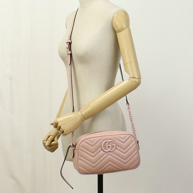 グッチ 斜め掛け ショルダーバッグ レディース ブランド GUCCI GG MARMONT 2.0 447632 ピンク バッグ