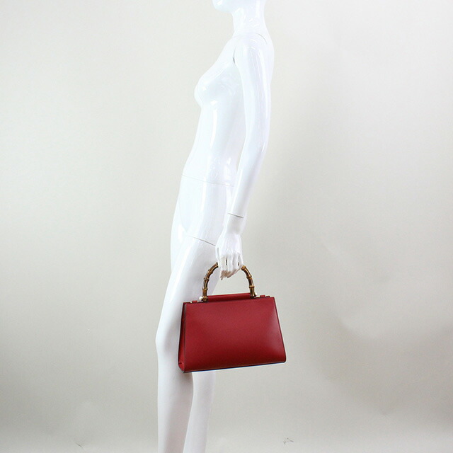 グッチ ハンドバッグ レディース ブランド GUCCI レザー 459076 レッド バッグ 軽量 小さめ 手提げ 高級 おしゃれ プレゼント 女性 実用的 かわいい