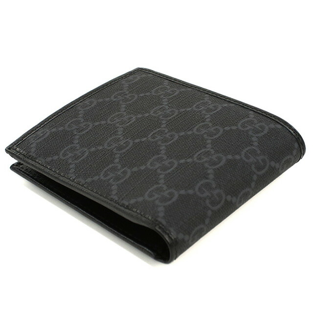 グッチ 二折財布小銭入付き メンズ ブランド GUCCI GG RETRO 673000 ブラック 財布