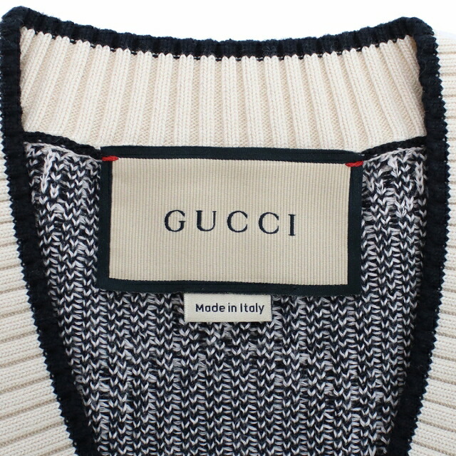 グッチ ニット メンズ ブランド GUCCI イタリア 703112 ブラック ベージュ系 ウェア 選べるモデル プレゼント 実用的