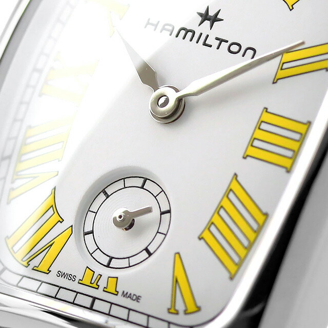 ハミルトン アメリカンクラシック ボルトン スモールセコンド クオーツM 23.5mm クオーツ 腕時計 レディース HAMILTON H13321812 アナログ ホワイト レモンイエロー 白 スイス製 ブランド おしゃれ 防水 軽い 華奢 かわいい プレゼント 女性 実用的