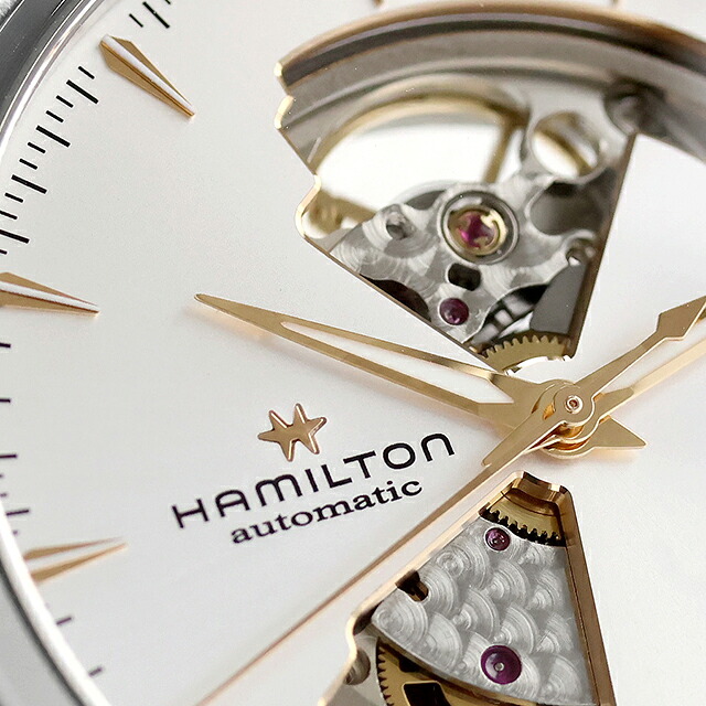 ハミルトン ジャズマスター オープンハート オート 40mm 自動巻き 腕時計 ブランド メンズ オープンハート HAMILTON JAZZMASTER H32675151 アナログ ホワイト 白 おしゃれ 防水 プレゼント 男性 実用的